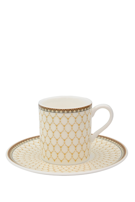 Antler Trellis Coffee Cup And Saucer